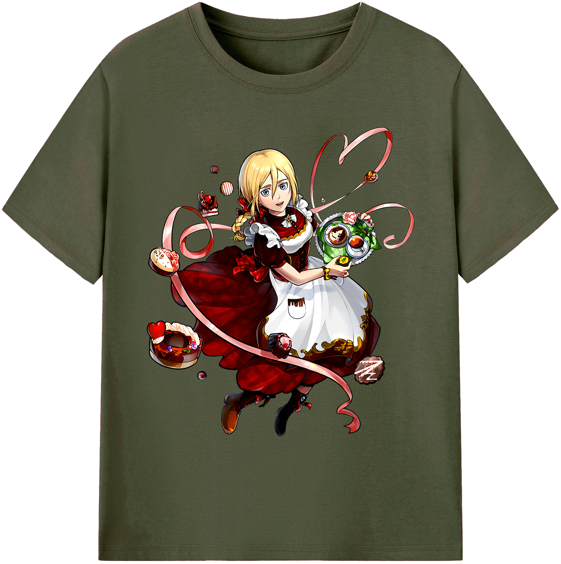 （画像用） 進撃の巨人 クリスタ·レンズ Attack on Titan Christa Lenz 綿100％ メンズ半袖Tシャツ｜肌触りやわらか＆通気性